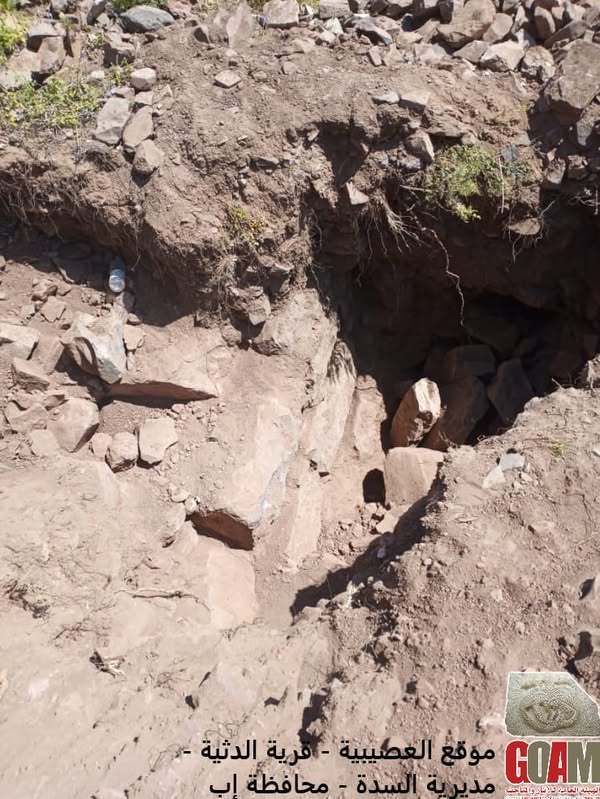 تعرض موقع العصيبيه للنبش - قريه الدثيه عزله وادي عصام مديريه السده محافظه اب